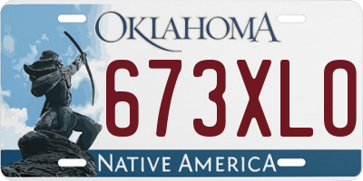 OK license plate 673XLO