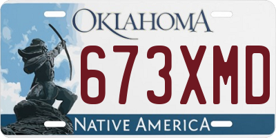 OK license plate 673XMD