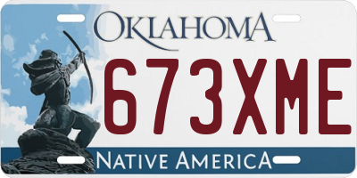 OK license plate 673XME