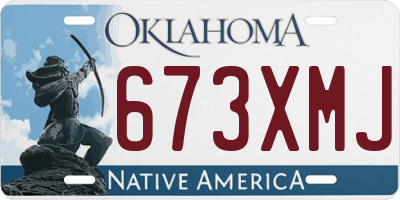 OK license plate 673XMJ