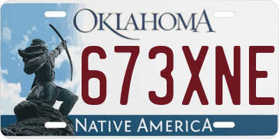 OK license plate 673XNE