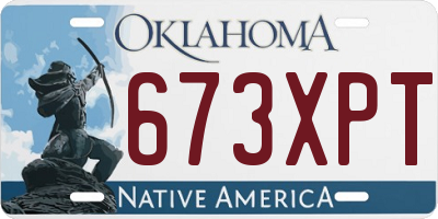 OK license plate 673XPT