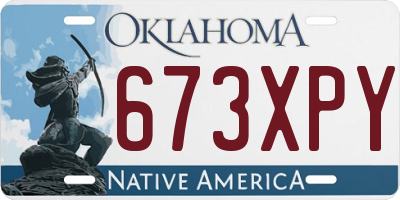 OK license plate 673XPY