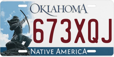 OK license plate 673XQJ