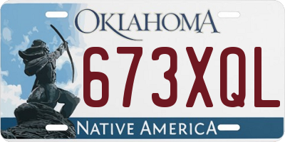 OK license plate 673XQL