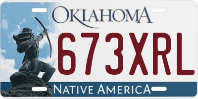 OK license plate 673XRL