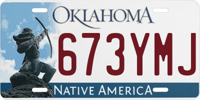 OK license plate 673YMJ