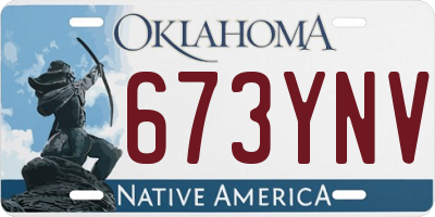 OK license plate 673YNV