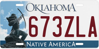 OK license plate 673ZLA