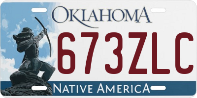OK license plate 673ZLC