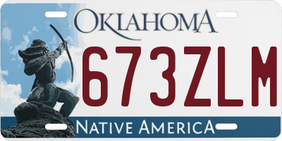 OK license plate 673ZLM