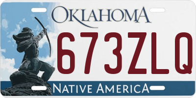 OK license plate 673ZLQ