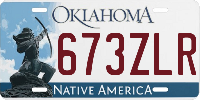 OK license plate 673ZLR