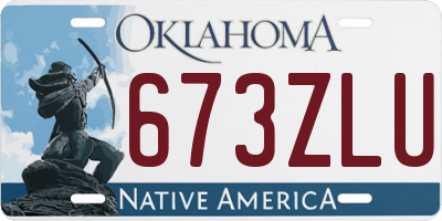 OK license plate 673ZLU