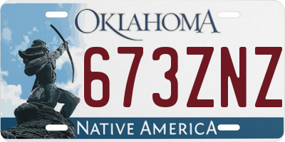 OK license plate 673ZNZ