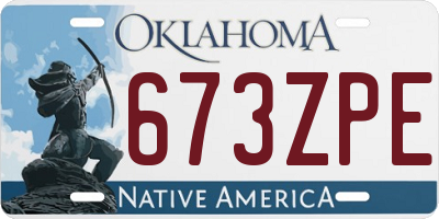 OK license plate 673ZPE