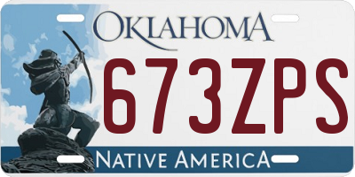 OK license plate 673ZPS