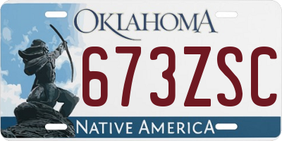 OK license plate 673ZSC