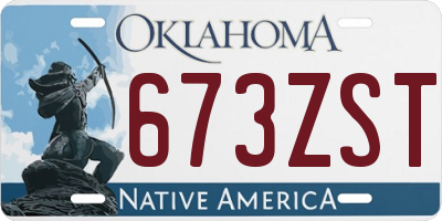 OK license plate 673ZST
