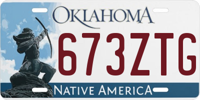 OK license plate 673ZTG