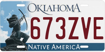 OK license plate 673ZVE