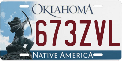 OK license plate 673ZVL