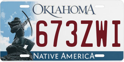 OK license plate 673ZWI