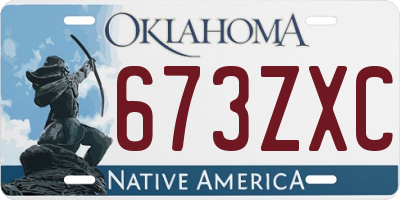 OK license plate 673ZXC