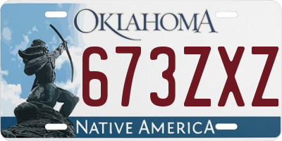 OK license plate 673ZXZ