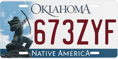 OK license plate 673ZYF