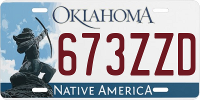 OK license plate 673ZZD