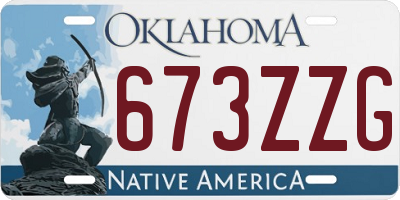 OK license plate 673ZZG
