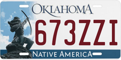OK license plate 673ZZI