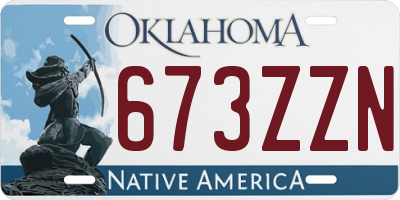 OK license plate 673ZZN