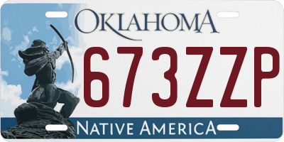 OK license plate 673ZZP