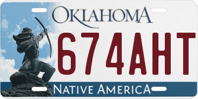 OK license plate 674AHT