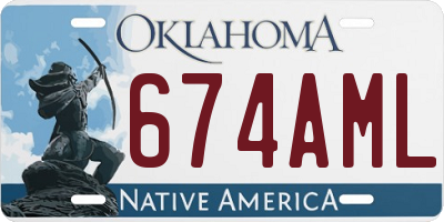 OK license plate 674AML