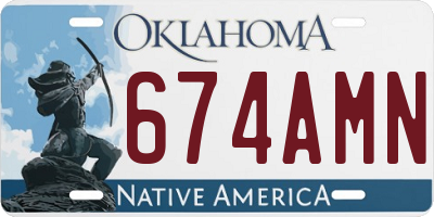 OK license plate 674AMN
