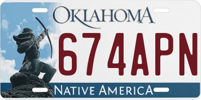OK license plate 674APN