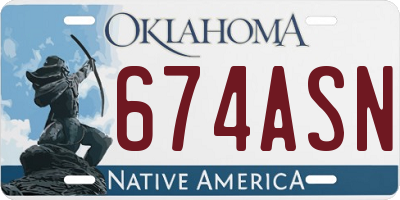 OK license plate 674ASN