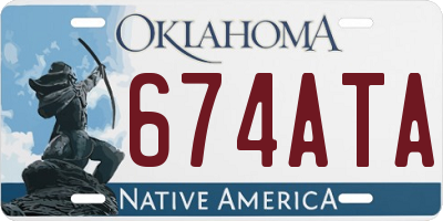 OK license plate 674ATA