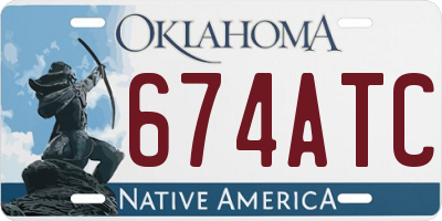 OK license plate 674ATC