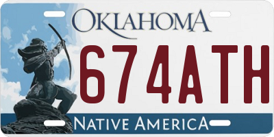 OK license plate 674ATH