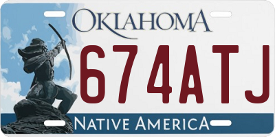 OK license plate 674ATJ