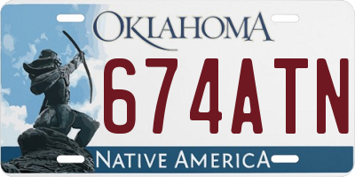 OK license plate 674ATN