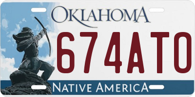 OK license plate 674ATO