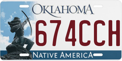 OK license plate 674CCH