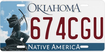 OK license plate 674CGU