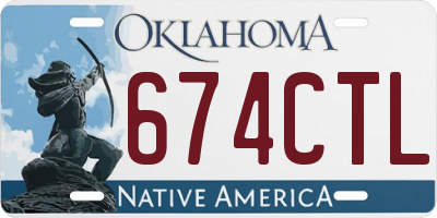 OK license plate 674CTL