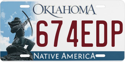 OK license plate 674EDP